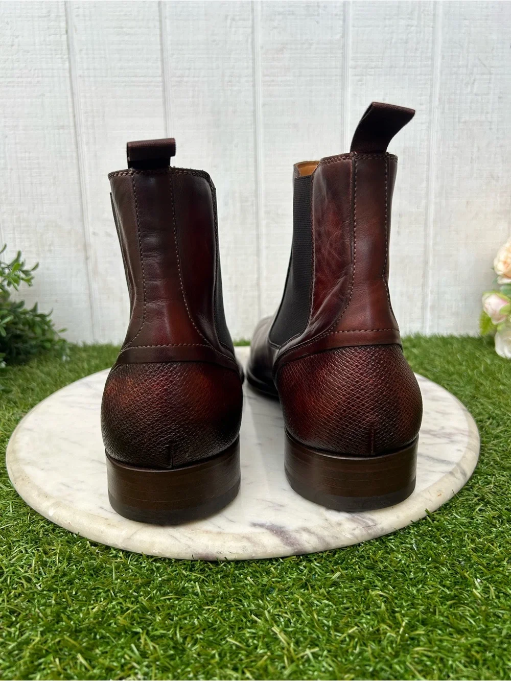 MAGNANNI LOGAN SLIP Men's Midbrown Boots size 10  Color: Midbrown